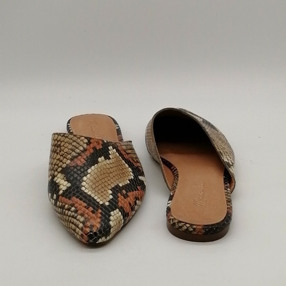 Madewell Shoes Womens Remi Snake Embossed Leather Mule Spiced Cider 6.5 NEW - Picture 9 of 10